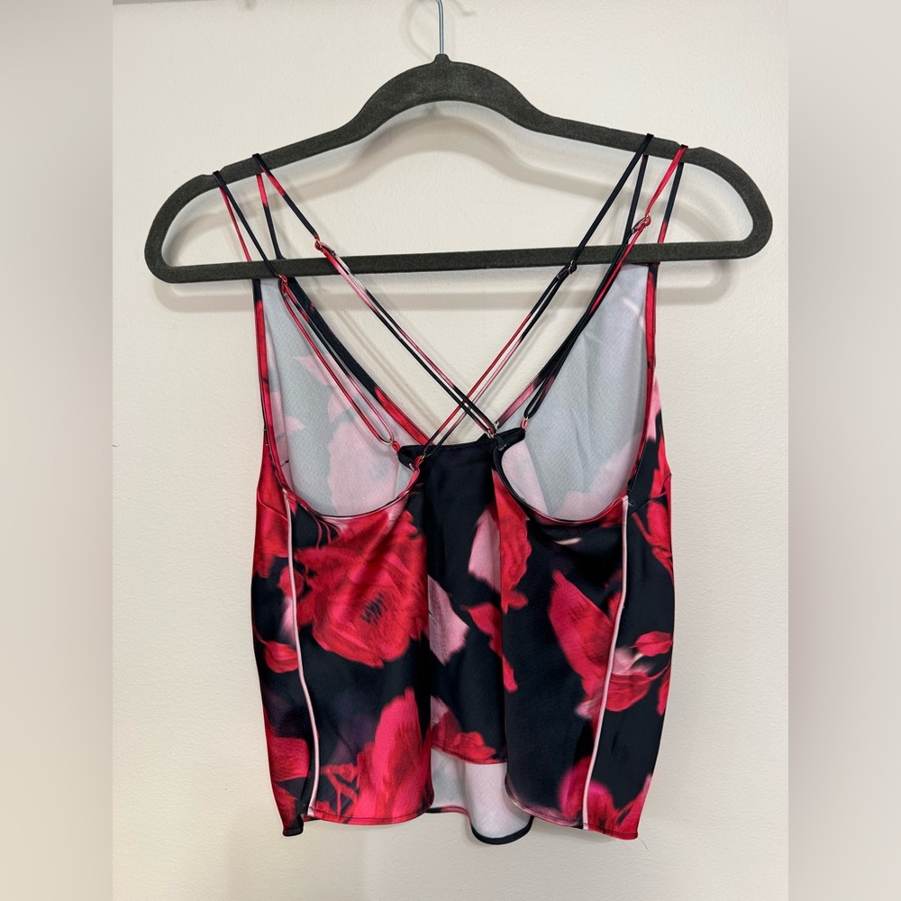 Victoria's Secret Black and Pink Floral tank - Picture 3 of 4